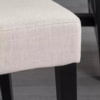Chaises de salle à manger contemporaines capitonnées à dossier roulé GDFStudio Villere avec pieds effilés (ensemble de 2)