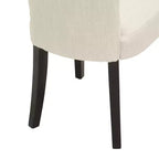 Chaises de salle à manger contemporaines capitonnées à dossier roulé GDFStudio Villere avec pieds effilés (ensemble de 2)