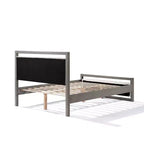 Cadre de lit plateforme Queen/King Size avec tête de lit en tissu bouclé ivoire, gris-Christopher Knight Home