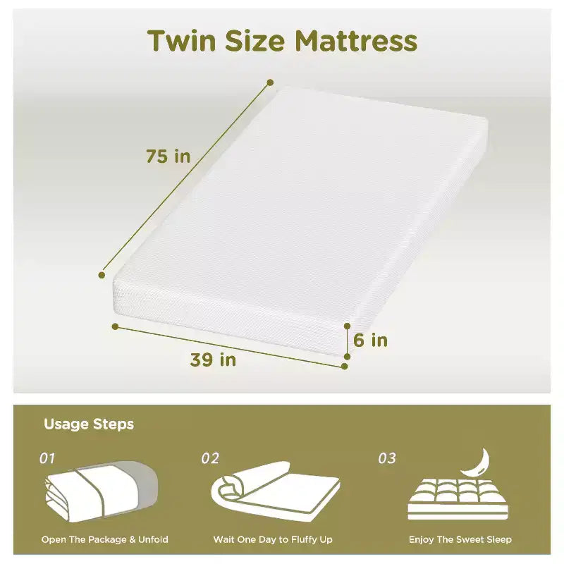 BestMassage Matelas en mousse à mémoire de forme et gel de 15,2 cm, fermeté moyenne, pour un sommeil frais et un soulagement de la pression, certifié CertiPUR-US