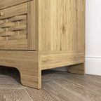 Commode horizontale/double GDFStudio Rosalind Farmhouse en bois de 47,24 po de large avec six tiroirs et poignées dorées