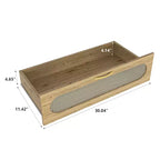 Commode verticale GDFStudio Katherine Farmhouse 41.34 H en bois avec quatre tiroirs et poignées dorées