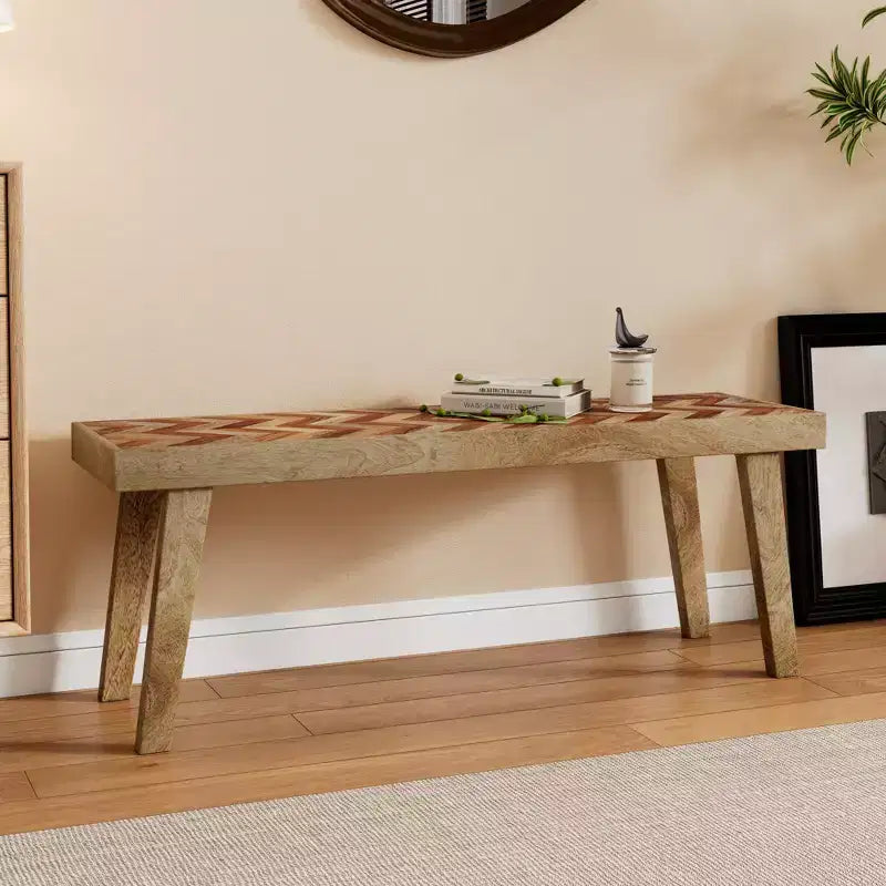 Banc de salle à manger bohème fait main Christopher Knight Home Katniss en bois de manguier