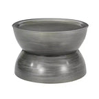 Table basse marteau 24W en métal avec motif sablier, argent antique - Christopher Knight Home