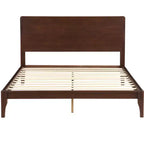 Cadre de lit plateforme en bambou pour lit double/grand lit/très grand lit avec lattes de support en bois, style moderne du milieu du siècle - ModernLuxe