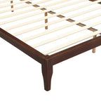 Cadre de lit plateforme en bambou pour lit double/grand lit/très grand lit avec lattes de support en bois, style moderne du milieu du siècle - ModernLuxe