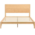 Cadre de lit plateforme en bambou pour lit double/grand lit/très grand lit avec lattes de support en bois, style moderne du milieu du siècle - ModernLuxe
