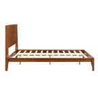 Cadre de lit plateforme en bambou pour lit double/grand lit/très grand lit avec lattes de support en bois, style moderne du milieu du siècle - ModernLuxe