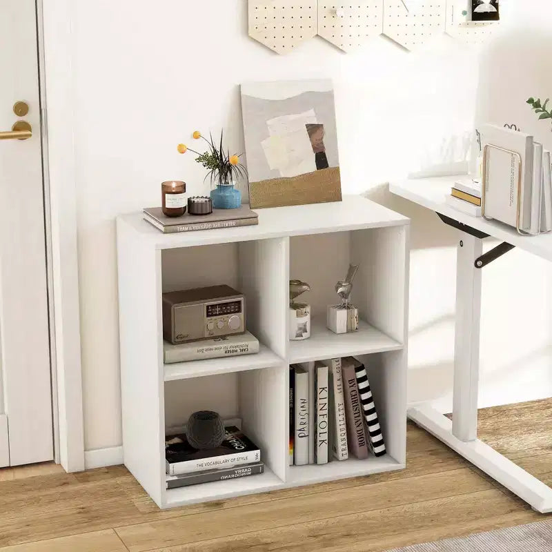 Costway Étagère Ouverte 4/6/8/9 Cases avec Kits Anti-basculement Meuble de Rangement Style Moderne pour Bureau