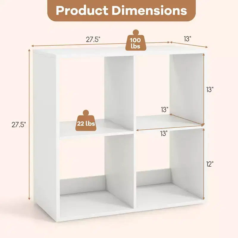 Costway Étagère Ouverte 4/6/8/9 Cases avec Kits Anti-basculement Meuble de Rangement Style Moderne pour Bureau
