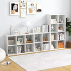 Costway Étagère Ouverte 4/6/8/9 Cases avec Kits Anti-basculement Meuble de Rangement Style Moderne pour Bureau