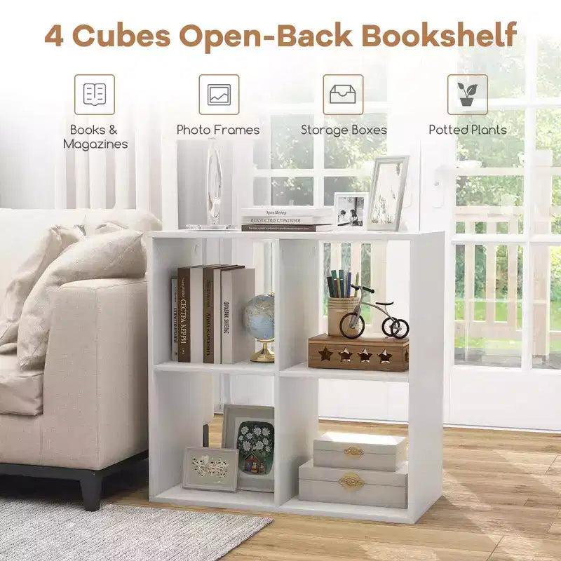 Costway Étagère Ouverte 4/6/8/9 Cases avec Kits Anti-basculement Meuble de Rangement Style Moderne pour Bureau