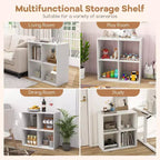 Costway Étagère Ouverte 4/6/8/9 Cases avec Kits Anti-basculement Meuble de Rangement Style Moderne pour Bureau