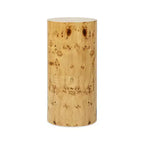 Jennifer Taylor Home Nebula 29.5 Burl Accent Pillar Side Table, Warm Natural Brown Burl Wood