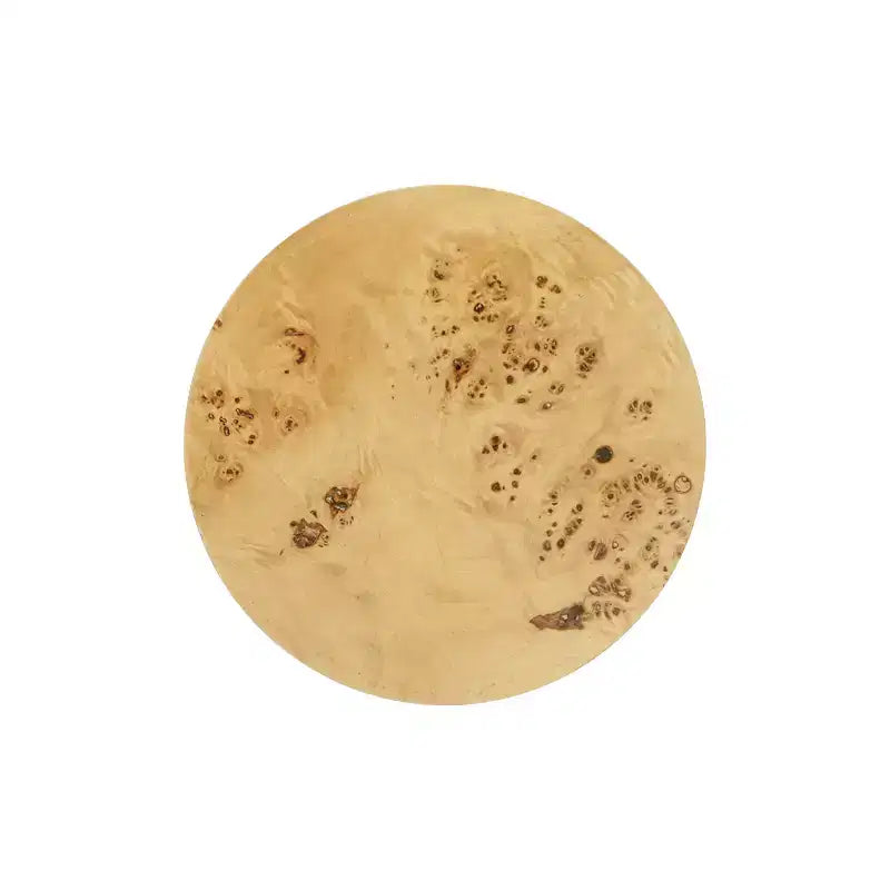 Jennifer Taylor Home Nebula 29,5 Table d'appoint avec pied d'accent en ronce, bois de ronce naturel chaud
