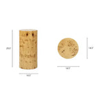 Jennifer Taylor Home Nebula 29,5 Table d'appoint avec pied d'accent en ronce, bois de ronce naturel chaud