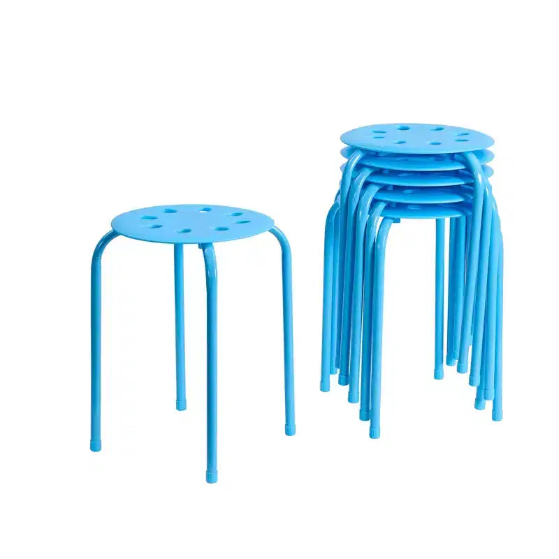 VECELO Tabourets empilables (lot de 6), hauteur standard 45 cm, tabourets portables en plastique colorés pour salle de classe ou bureau