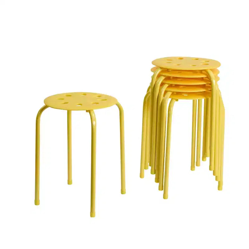 VECELO Tabourets empilables (lot de 6), hauteur standard 45 cm, tabourets portables en plastique colorés pour salle de classe ou bureau