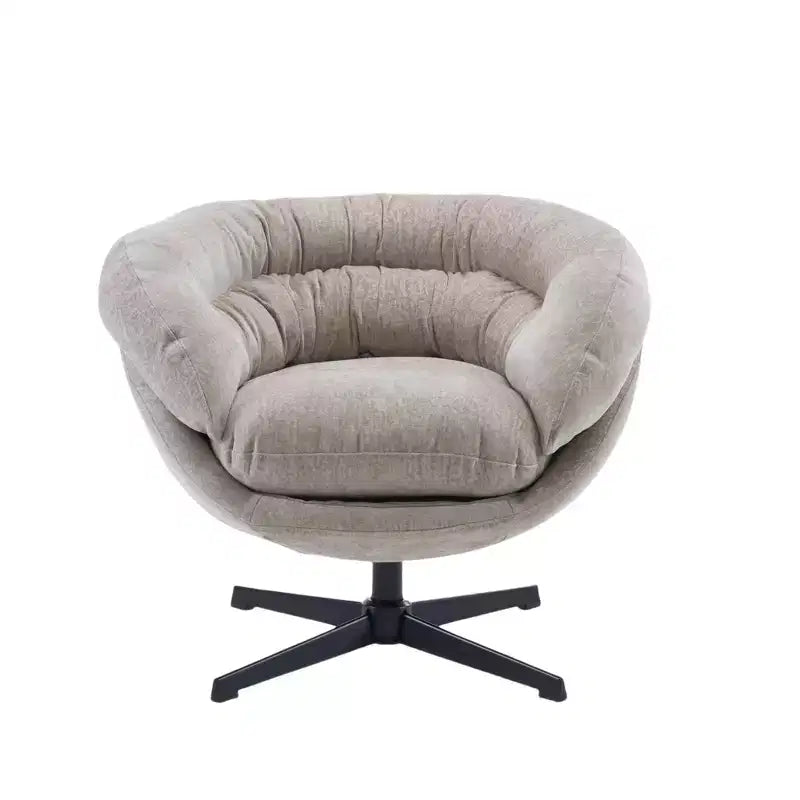 Fauteuil pivotant Christopher Knight Home Liamer en chenille avec pieds en métal