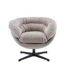 Fauteuil pivotant Christopher Knight Home Liamer en chenille avec pieds en métal