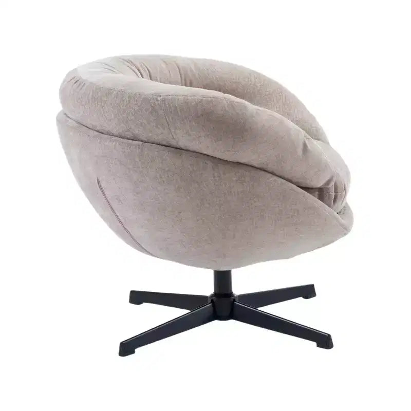 Fauteuil pivotant Christopher Knight Home Liamer en chenille avec pieds en métal