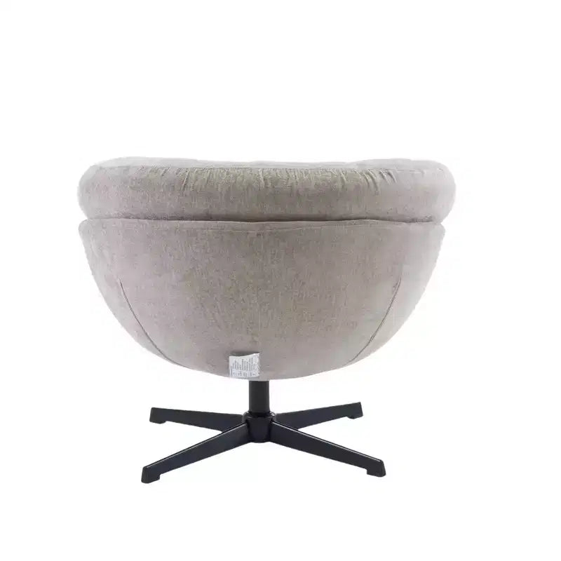 Fauteuil pivotant Christopher Knight Home Liamer en chenille avec pieds en métal
