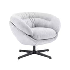Fauteuil pivotant Christopher Knight Home Liamer en chenille avec pieds en métal