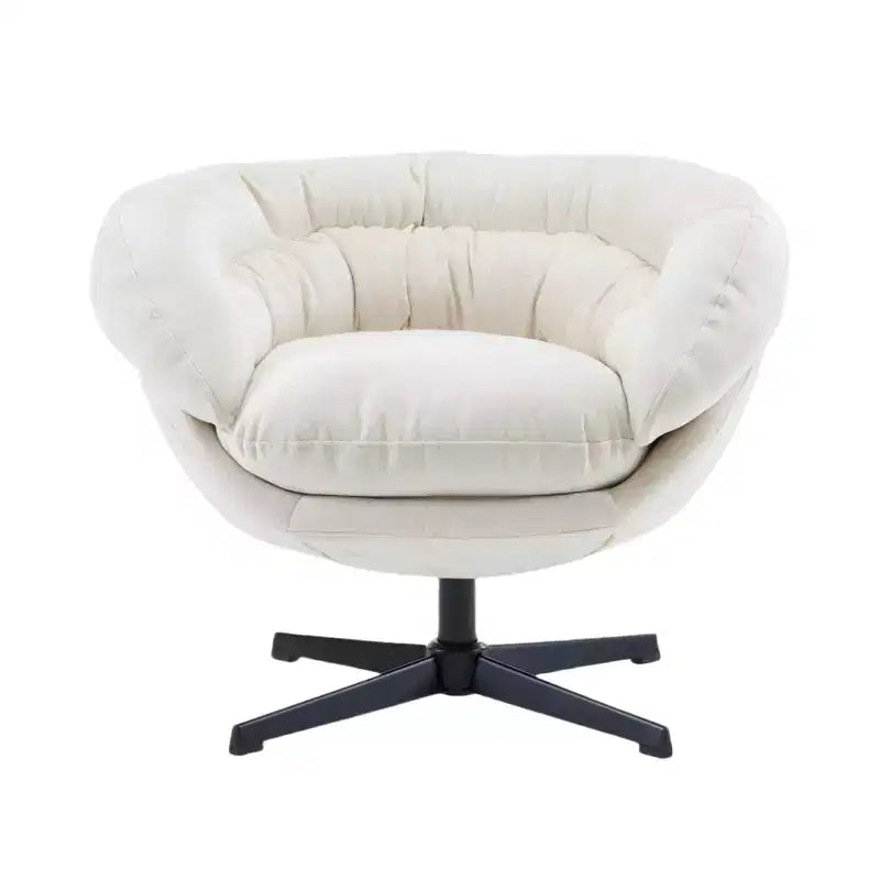 Fauteuil pivotant Christopher Knight Home Liamer en chenille avec pieds en métal