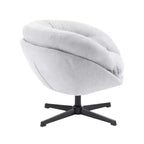 Fauteuil pivotant Christopher Knight Home Liamer en chenille avec pieds en métal