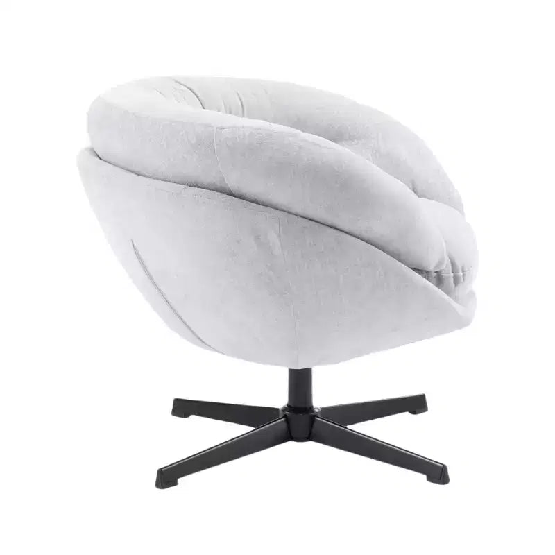 Fauteuil pivotant Christopher Knight Home Liamer en chenille avec pieds en métal