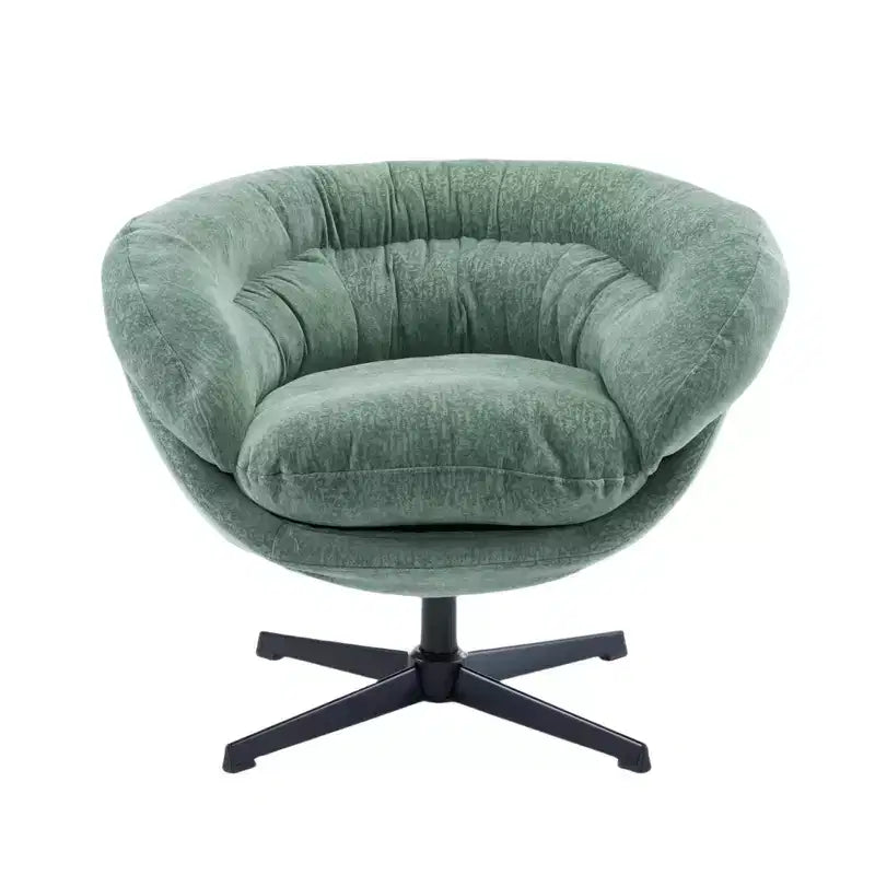 Fauteuil pivotant Christopher Knight Home Liamer en chenille avec pieds en métal
