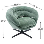 Fauteuil pivotant Christopher Knight Home Liamer en chenille avec pieds en métal