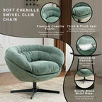 Fauteuil pivotant Christopher Knight Home Liamer en chenille avec pieds en métal