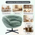 Fauteuil pivotant Christopher Knight Home Liamer en chenille avec pieds en métal