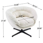 Fauteuil pivotant Christopher Knight Home Liamer en chenille avec pieds en métal