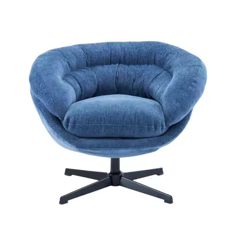 Fauteuil pivotant Christopher Knight Home Liamer en chenille avec pieds en métal