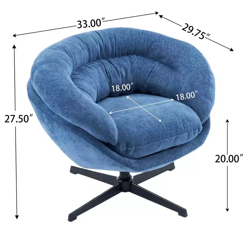 Fauteuil pivotant Christopher Knight Home Liamer en chenille avec pieds en métal