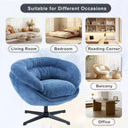 Fauteuil pivotant Christopher Knight Home Liamer en chenille avec pieds en métal