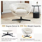 Fauteuil pivotant Christopher Knight Home Liamer en chenille avec pieds en métal
