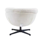 Fauteuil pivotant Christopher Knight Home Liamer en chenille avec pieds en métal