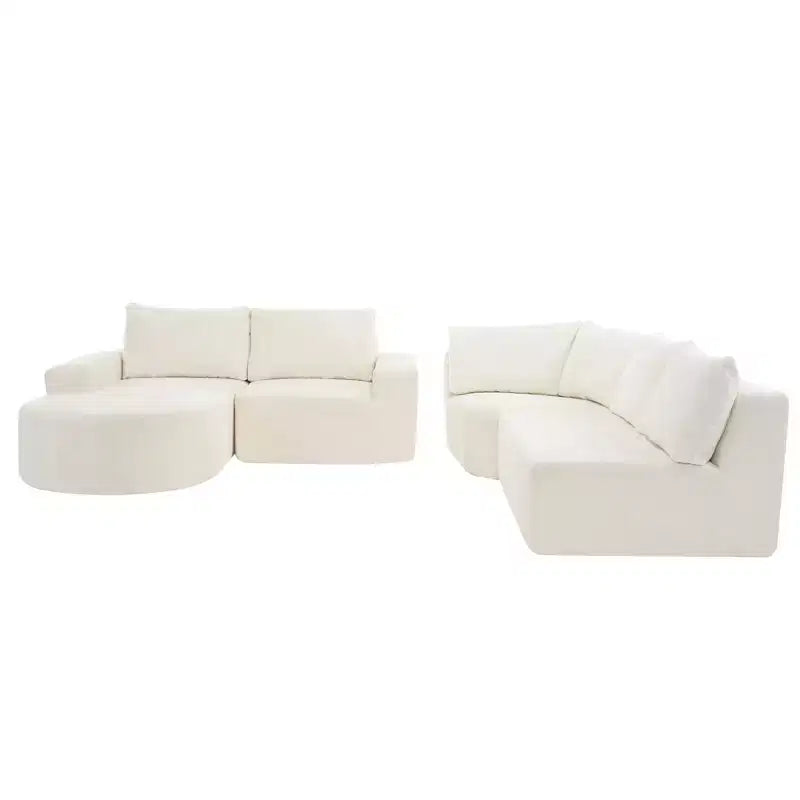 Whisen 141 Grand canapé modulable, canapé sectionnel rembourré avec assise profonde