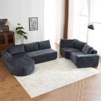 Whisen 141 Grand canapé modulable, canapé sectionnel rembourré avec assise profonde