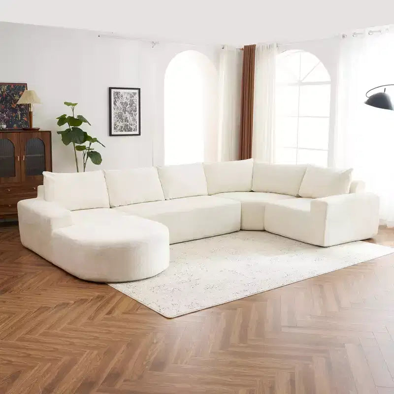 Whisen 141 Grand canapé modulable, canapé sectionnel rembourré avec assise profonde