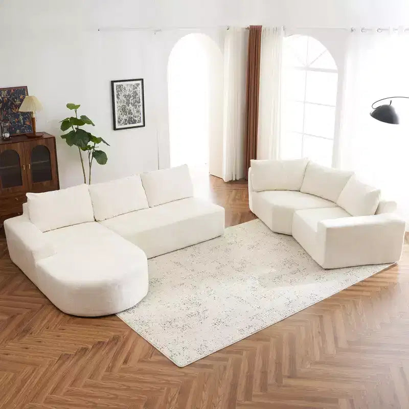 Whisen 141 Grand canapé modulable, canapé sectionnel rembourré avec assise profonde
