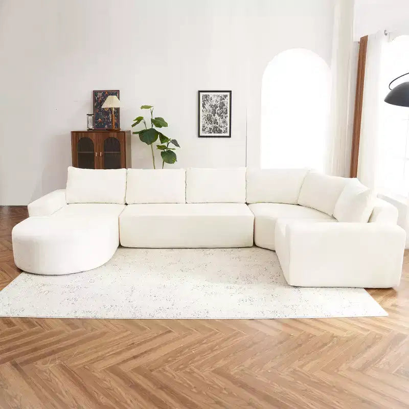 Whisen 141 Grand canapé modulable, canapé sectionnel rembourré avec assise profonde