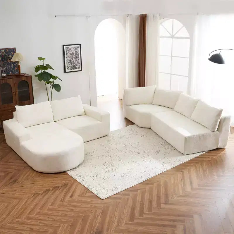Whisen 141 Grand canapé modulable, canapé sectionnel rembourré avec assise profonde