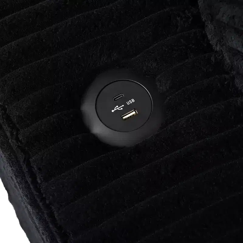 Canapé sectionnel convertible surdimensionné Whisen 86 avec ports USB, porte-gobelets et oreillers décoratifs