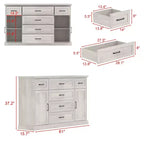 Commode horizontale Famapy Gris Classique : Nombreux espaces de rangement, créant une ambiance élégante à la maison