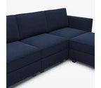 Canapé-lit modulaire Belffin en velours avec rangement (9 assises + 9 côtés)