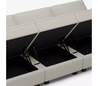 Canapé-lit modulaire Belffin en velours avec rangement (9 assises + 9 côtés)